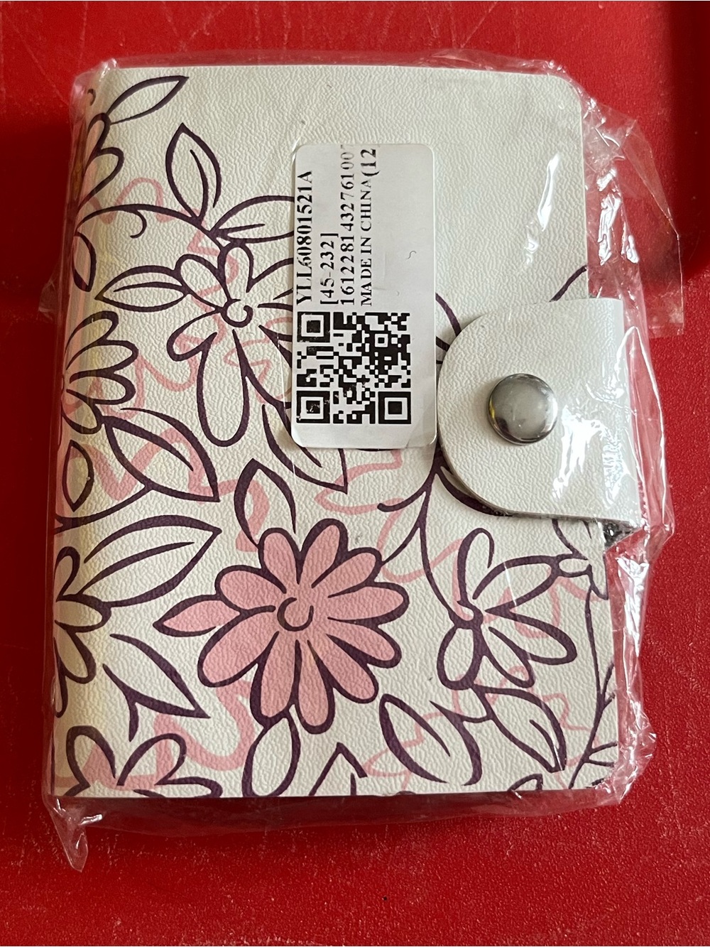 Floral Pink & White Card Wallet